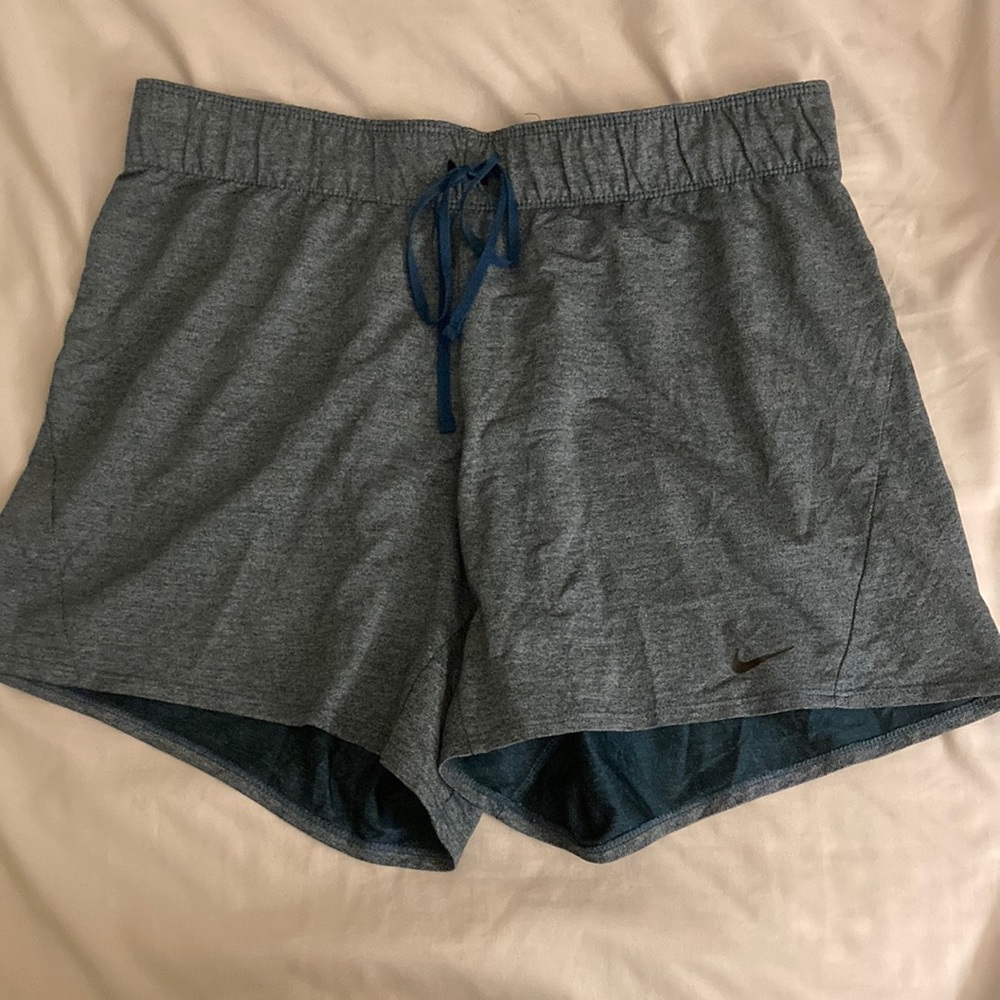 Womens heather blue nike running shorts